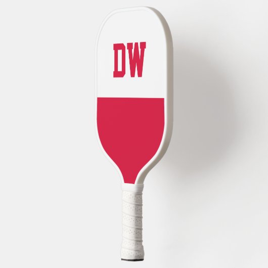 Poolse vlag | Wapenbekleding met Initiaal Pickleball Paddle (Links)
