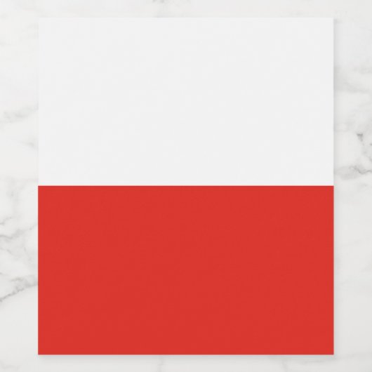 Poolse vlag wijn etiket (Enkel label)