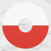 Poolse vlag wijnglaslabel (Achterkant)
