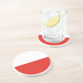 Poolse vlag zandsteen onderzetter (Zijkant)