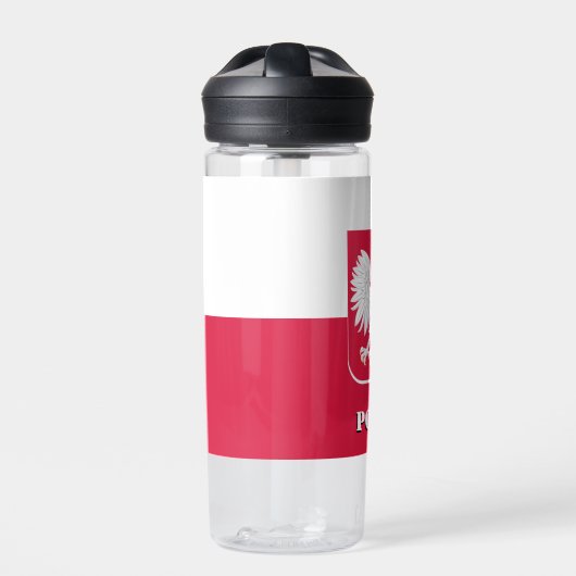 Poolse vlaggenfles, patriottisch Polen Waterfles (Voorkant)