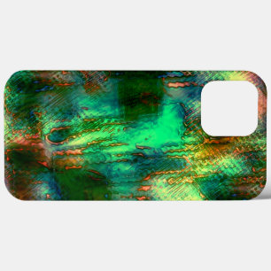 Poolse vlekken en textuurmix, verbrand groen geel Case-Mate iPhone case
