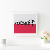 Poolse voetbal  vierkante klok (Huis)