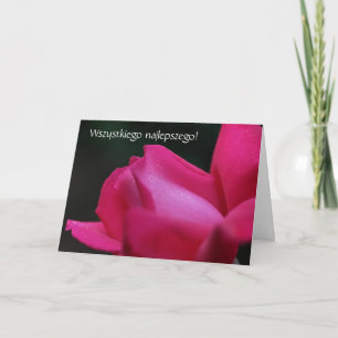 Poolse vogelkaart Sto Lat Red Rose Kaart