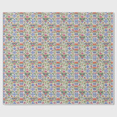 Poolse volks kunst kerst inpakpapier (Vlak)