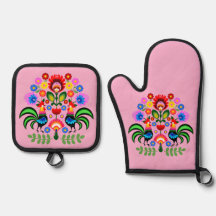 Poolse volkskunst - bloemenborduurpatroon