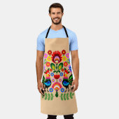 Poolse volkskunst - bloemenborduurpatroon schort (Gedragen)