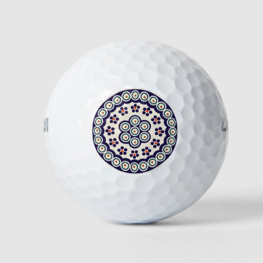 Poolse volkskunst - bloemenpatroon Golfballen (Voorkant)