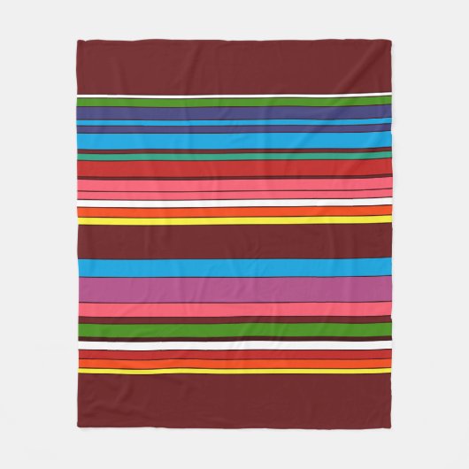 Poolse volkskunst gestreepte textiel Fleece Deken (Voorkant)