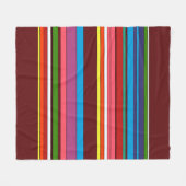 Poolse volkskunst gestreepte textiel Fleece Deken (Voorkant (Horizontaal))