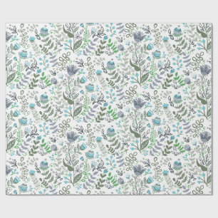 Poolse volkskunst grillig bloempatroon cadeaupapier
