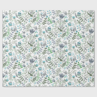 Poolse volkskunst grillig bloempatroon cadeaupapier