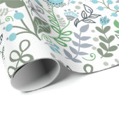 Poolse volkskunst grillig bloempatroon cadeaupapier (Rol Hoek)