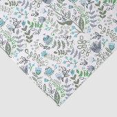 Poolse volkskunst grillig bloempatroon tissuepapier (Detail)