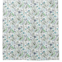 Poolse volkskunst grillige bloem douchegordijn