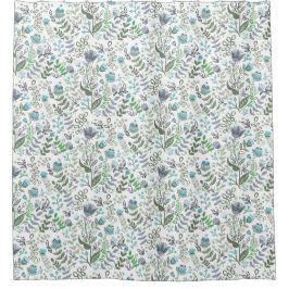 Poolse volkskunst grillige bloem douchegordijn