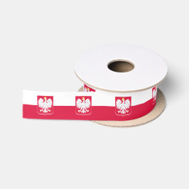 Poolse Wapen, Adelaar & Poolse Vlag, Polen / sport Satijnen Lint