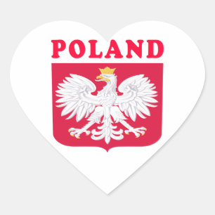Poolse wapenschild Design Hart Sticker