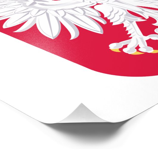 Poolse wapenschild foto afdruk (Hoek)