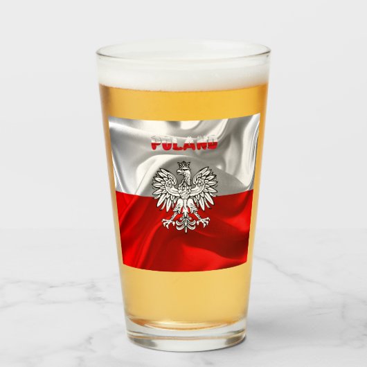 Poolse wapenschild  glas (Voorkant gevuld)