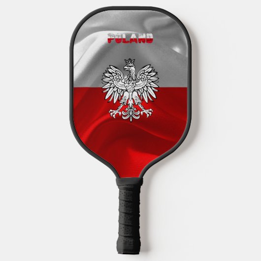 Poolse wapenschild pickleball paddle (Achterkant)