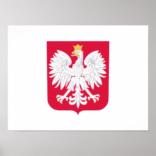 Poolse wapenschild poster (Voorkant)