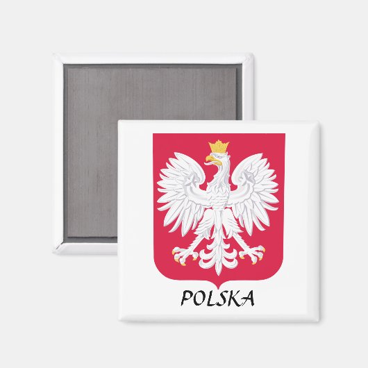 Poolse wapenstilstand "Polska" Magneet (Voorkant / Achterkant)