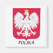 Poolse wapenstilstand "Polska" Magneet (Voorkant)