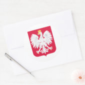 Poolse wapenstilstand ronde sticker (Envelop)