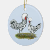 Poolse weekkippen keramisch ornament (Links)