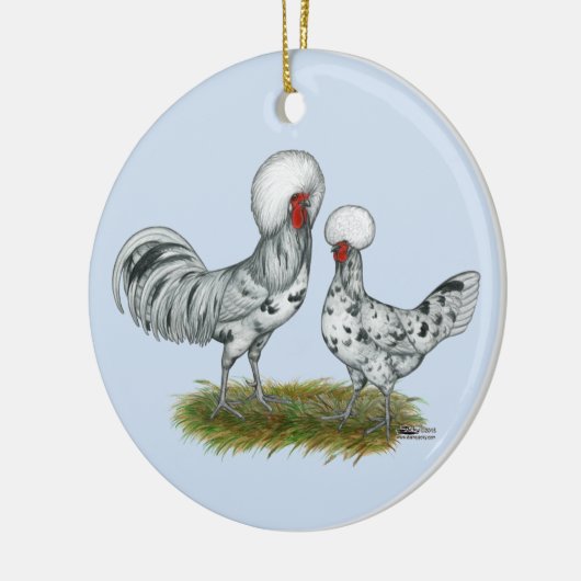 Poolse weekkippen keramisch ornament (Links)