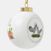 Poolse weekkippen keramische bal ornament (Links)