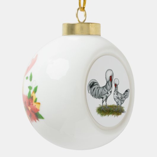 Poolse weekkippen keramische bal ornament (Links)