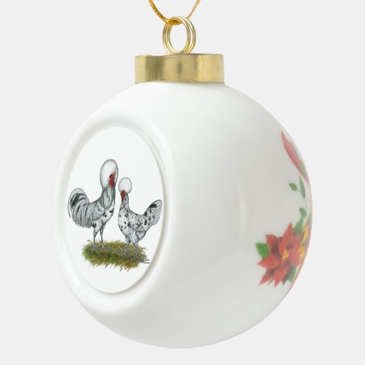 Poolse weekkippen keramische bal ornament (Rechts)