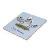 Poolse weekkippen tegeltje (Zijkant)