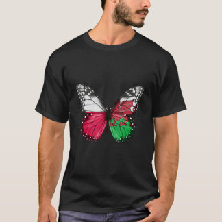 Poolse Welshe Vlag Vlinder T-shirt
