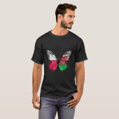 Poolse Welshe Vlag Vlinder T-shirt (Voorkant volledig)
