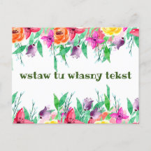 Poolse wenskaart groeten karta okolicznościowa