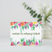 Poolse wenskaart groeten karta okolicznościowa briefkaart (Staand voorkant)