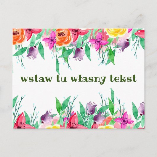 Poolse wenskaart groeten karta okolicznościowa briefkaart (Voorkant)