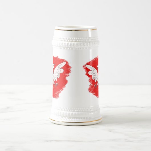 Poolse witte adelaar bierpul (Center)