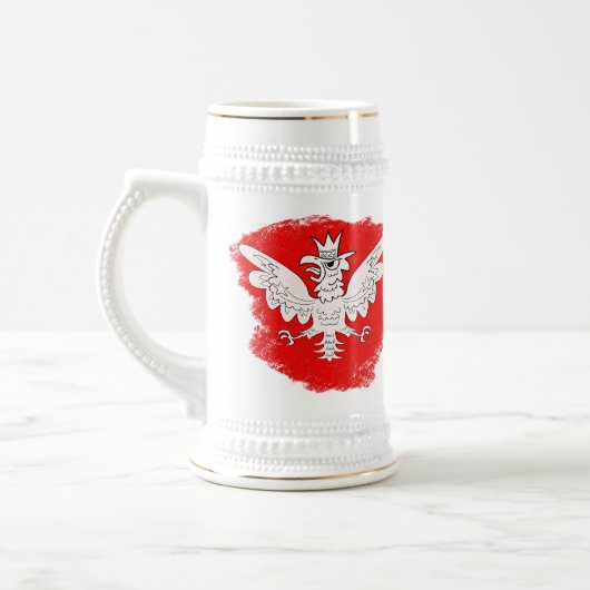 Poolse witte adelaar bierpul (Links)