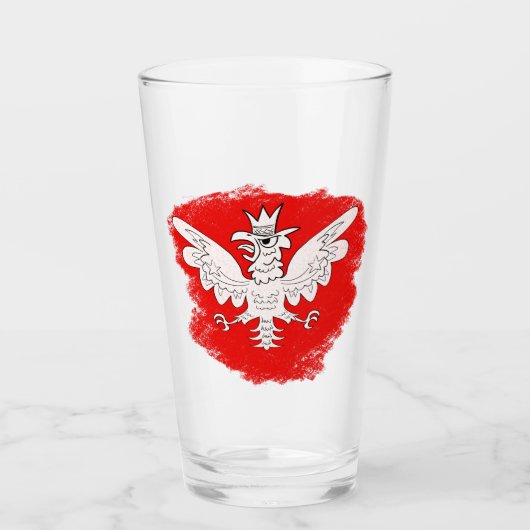 Poolse witte adelaar glas (Voorkant)