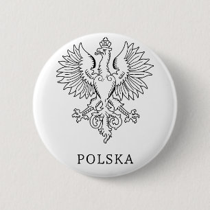 Poolse Witte Adelaar Huidig Staatssymbool Ronde Button 5,7 Cm