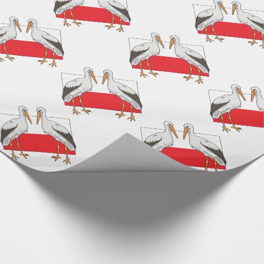 Poolse witte storm cadeaupapier (Hoek)