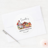 Poolse worst appelcake wodka bruiloft ronde sticker (Envelop)