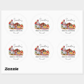 Poolse worst appelcake wodka bruiloft ronde sticker (Vel)