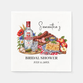 Poolse Worst Appeltaart Wodka Bruidsfeest Servet