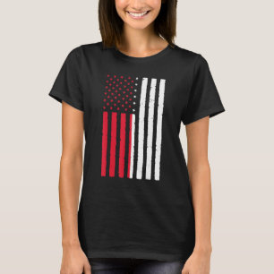 Poolse wortels Usa vlag erfgoed half Pools Amerika T-shirt