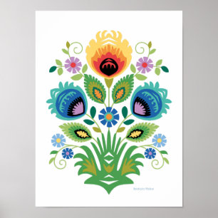 Poolse Wycinanki Lente Bloem Poster